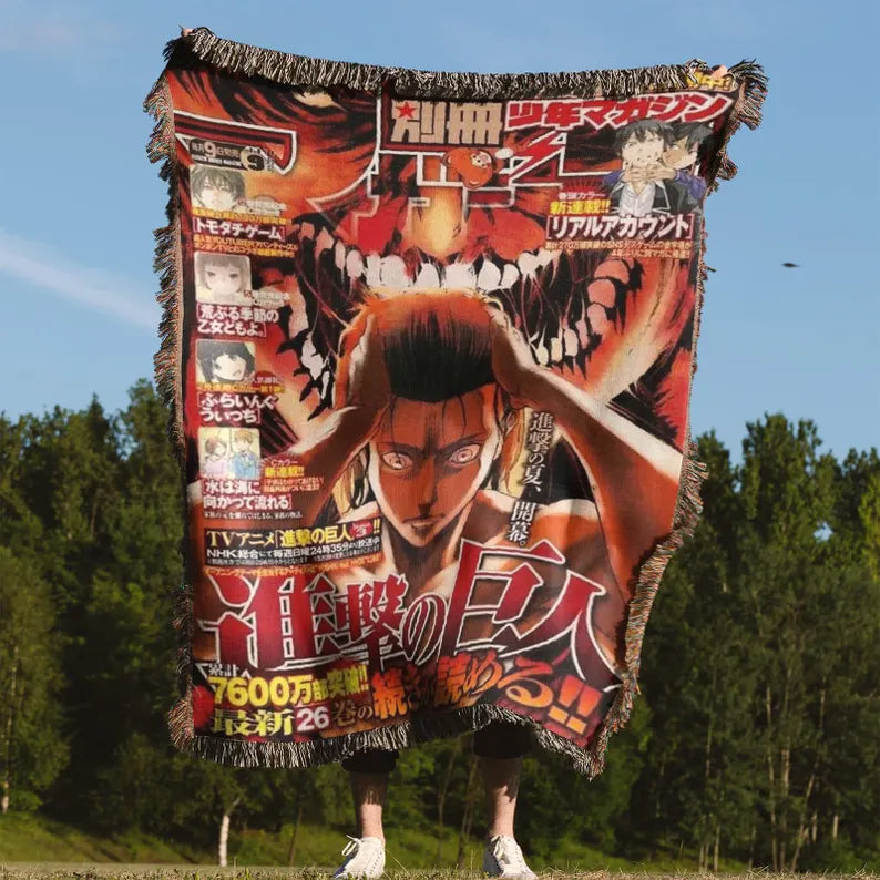 Attack on Titan Eren  Dekoratif Battaniye